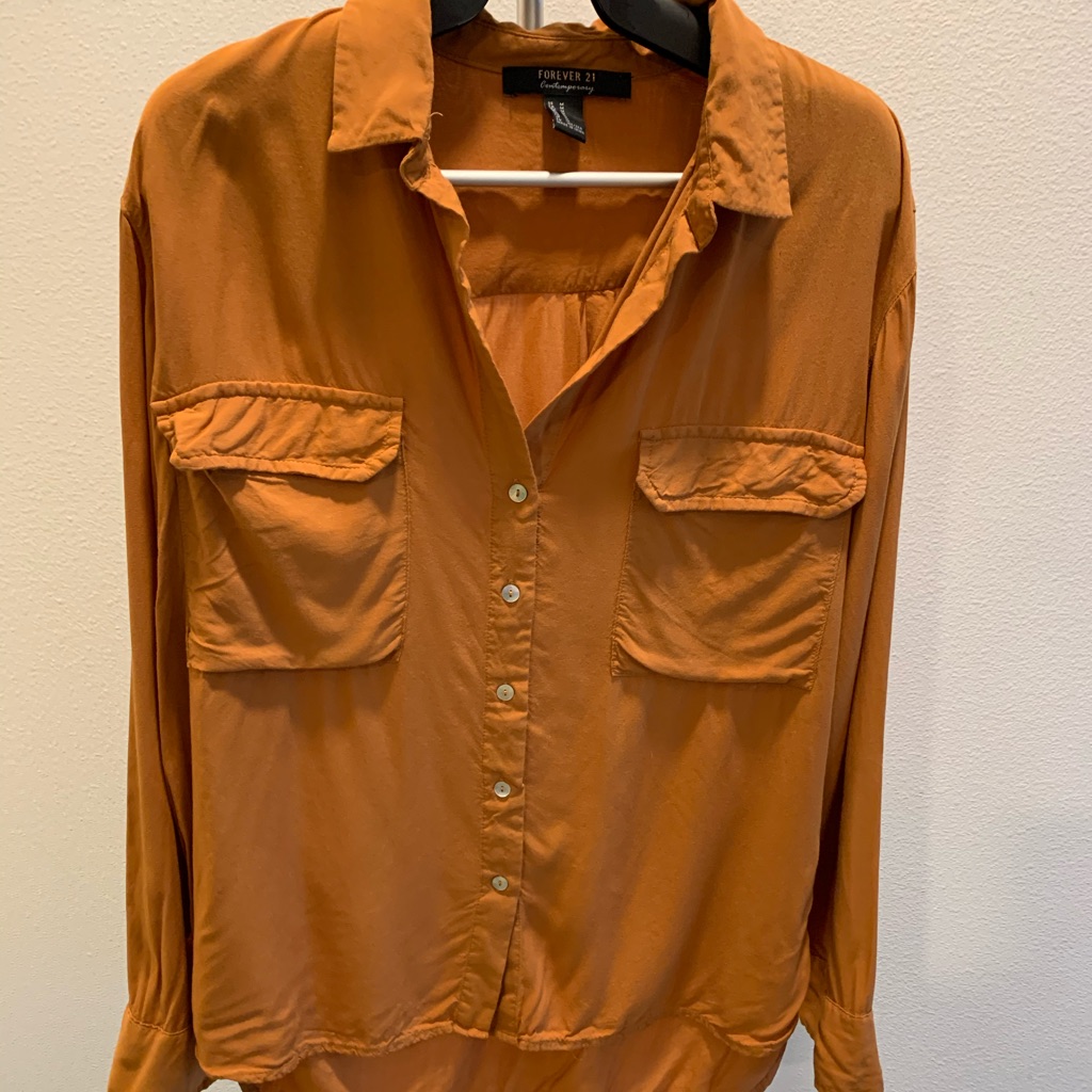 Dark Orange Button Down
